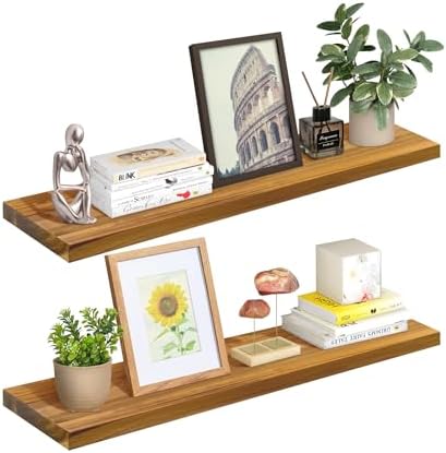 Teak Wood Floating Shelves Perfect by ILOT