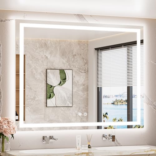 TETOTE 48 x 40 LED Lighted Bathroom Mirror by TETOTE