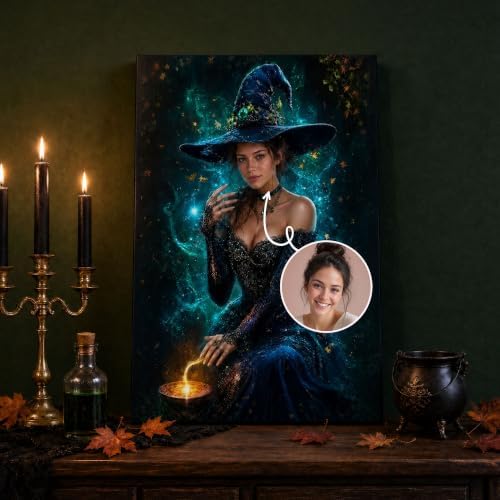 Ipplee Personalized Halloween Canvas Wall Art Witch Potion Framed Print by Unknown