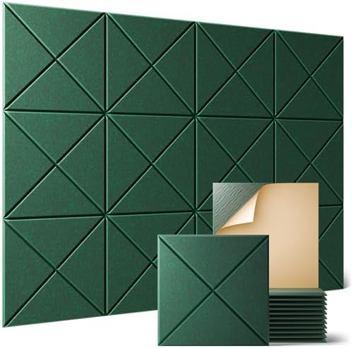 Sonicism 12 Pack X-Lined Acoustic Panels by Sonicism