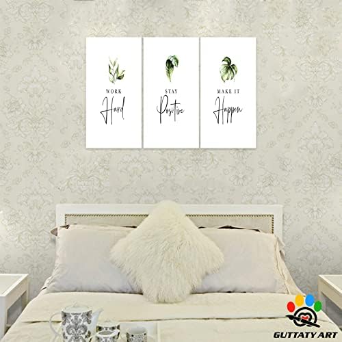 Office Wall Art-3 Panel Motivational Wall Art, Inspirational Quotes Canvas Art - Image 2