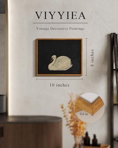 VIYYIEA Framed Wall Art for Living Room, Swan Pictures Wall Decor - Image 2