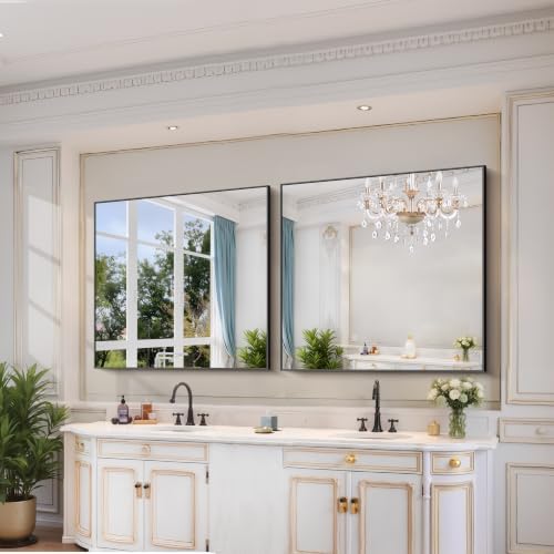 YIROMAN Bathroom Mirror 45"x45", Square Vanity Mirror - Image 3