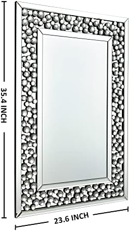 KOHROS 36"x 24" Rectangle Bathroom Mirror Modern Decorative Wall Mirror - Image 2