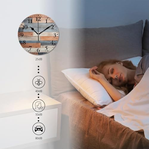 Round Analog Wall Clocks Non-Ticking Silent Clock Battery Operated Clcoks - Image 4