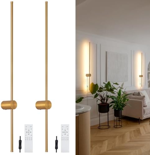 KELUOLY Dimmable Plug in Wall Sconce Set of 2, Adjustable Color Temperature by KELUOLY