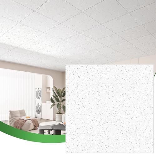Art3d 24"x24" Stucco Printed Drop Ceiling Tiles, 2x2ft Decorative PVC Ceiling - Image 2