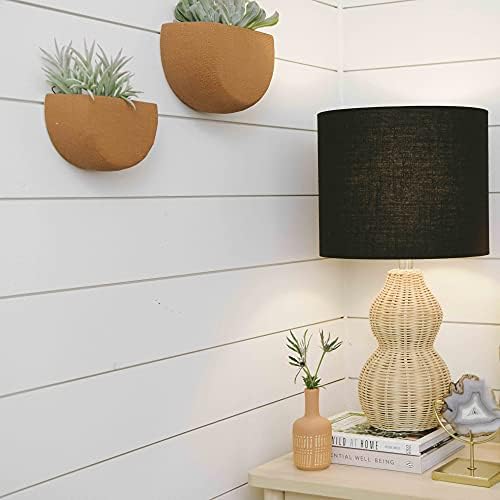 Main + Mesa Modern Boho Stoneware Wall Mount Planters, Terracotta - Image 2