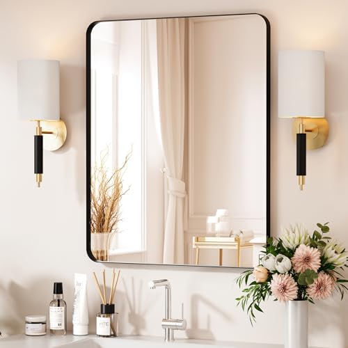 Black Bathroom Mirror 24X30 Inch Bathroom Vanity Mirror by Venusmiles