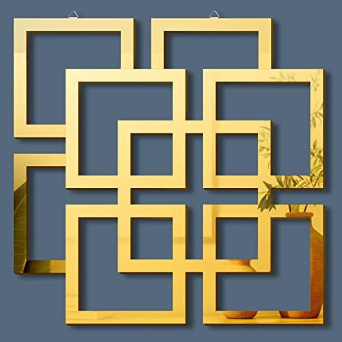 Weysat 2 Pieces Silver Mirrored Wall Decor 11.8 x 11.8 by Weysat