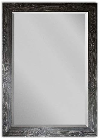 Renditions Gallery Rectangular Vintage Black Wood Framed Body Mirror Verticle by RenditionsGallery