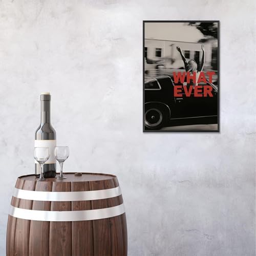 Vintage Black And White Canvas Poster Both Hand Out Of Car Window Woman Wall - Image 5