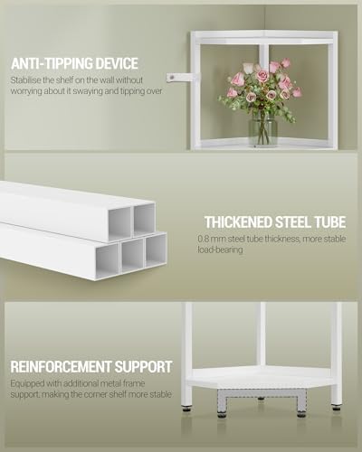 Hzuaneri Corner Shelf Stand 6-Tier Corner Bookshelf Storage Standing Shelf - Image 3