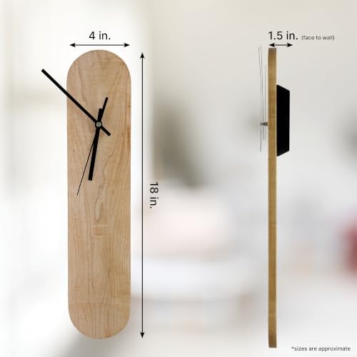 Maple Oval Wall Clock, Modern Minimalist, Chaos & Wit - Image 3