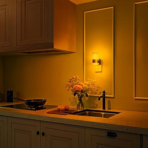 Briignite LED Amber Night Light Night, Lights Plug into Wall, Dusk to Dawn - Image 2