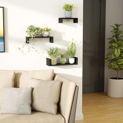 SRIWATANA Black Floating Shelves - Image 2