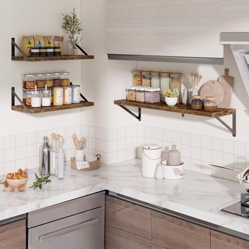 Deep Wall Shelves 16"W x 8"D Engineered Wood Floating Shelves - Image 2