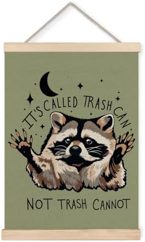 Funny Sage Green Motivational Raccoon Poster Wall Art Framed 12x16in by Unknown