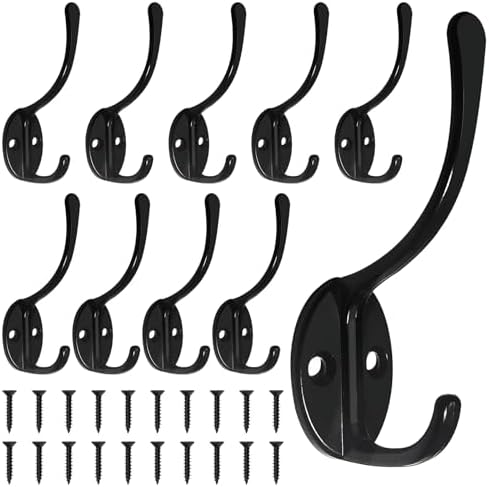 Homanu 10 Pack Coat Hooks Wall Mounted by Homanu