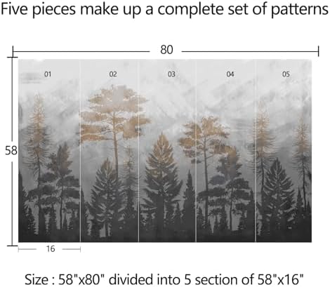 Abstract Forest Wallpaper Peel-and-Stick 58"x80" - Image 4