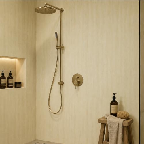 50Pcs 3D Faux Stone Wall Panels 23.6"X11.8" Beige Textured Tiles Peel and Stick - Image 5