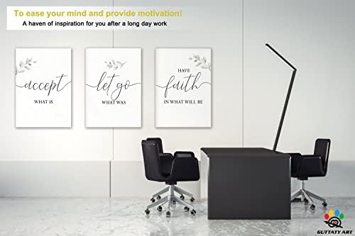 Office Wall Art-3 Panel Motivational Wall Art, Inspirational Quotes Canvas Art - Image 3