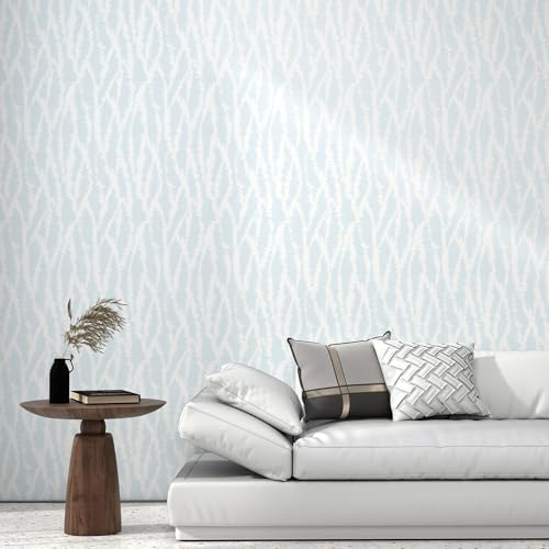 GloryTik Blue Peel and Stick Wallpaper Modern Wall Paper Peel and Stick - Image 2