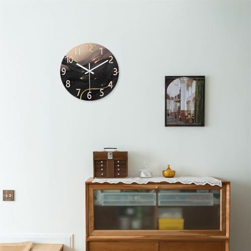 Large Glass Wall Clocks Battery Operated 16 Inch - Image 2
