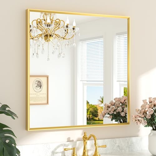 TETOTE Brushed Brass Vanity Mirror by TETOTE