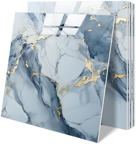 10 Sheets Marble Peel and Stick Backsplash Tile, Living Room by BESTWOO
