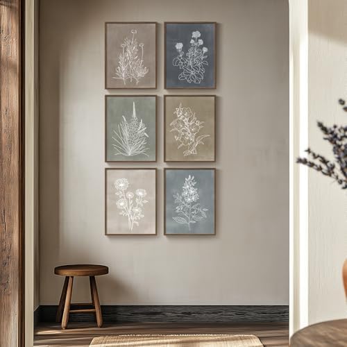Framed Neutral Boho Botanical Wall Art - Image 4
