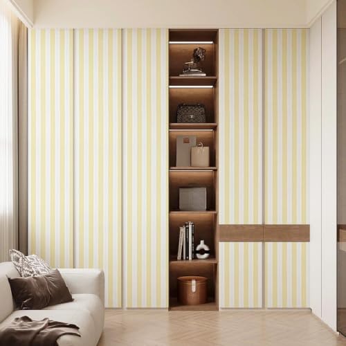 Yellow Stripe Peel and Stick Wallpaper 15.7" x 236" - Image 6