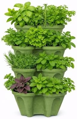 Strawberry Planter Tower, 4 Tier Stackable Vertical Planter, 16 Plant Sites - Image 7