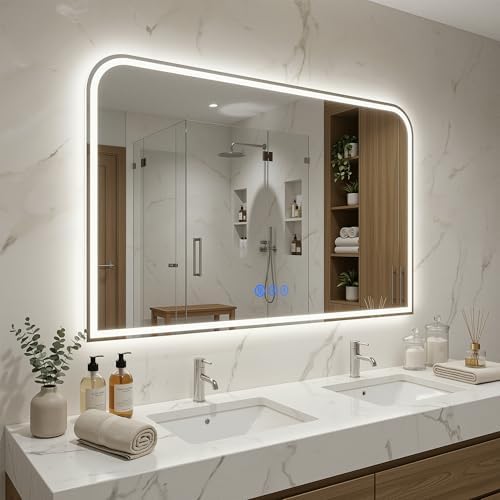 Antok LED Bathroom Mirror 48" L x 30" W, LED Mirror - Image 2