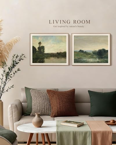 VIYYIEA Framed Vintage Landscape Nature Wall Art Set, 16×20 Inch - Image 2