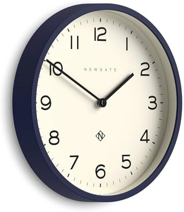 NEWGATE® Number Four Echo wall Clock | Modern Round Clock | 12" | Midnight Blue by NEWGATE