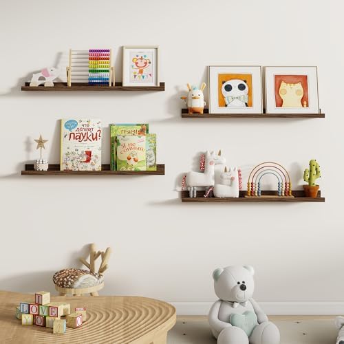 Dreamland Picture Ledge Shelf for Wall, Floating Shelves Set of 2, 32 Inch Long - Image 5