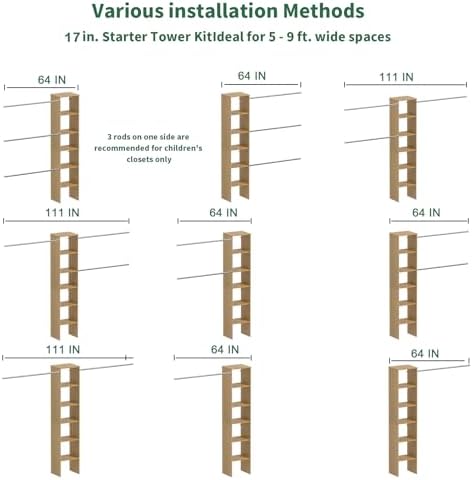 Closet System, Wood Tower Storage - Image 6