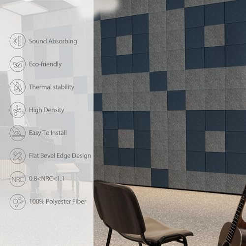12 Pack Square Acoustic Panels Self Adhesive Sound Proof Foam - Image 5