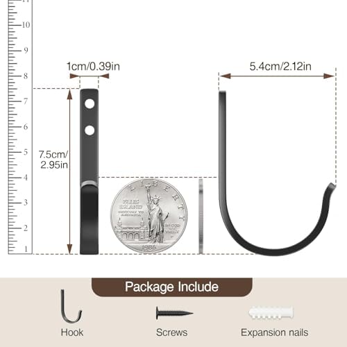 22LB Wall Hooks for Hanging Towel/Coat - Image 4