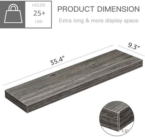 QEEIG Long Floating Shelves for Wall - Image 3