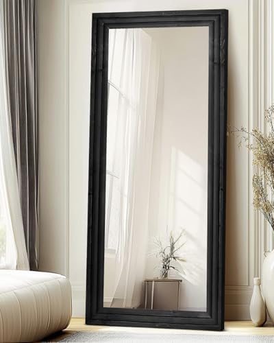 71x30in Full Length Mirror, 3-Tier Stepped Solid Wood Frame - Image 5