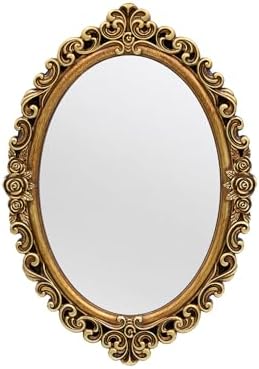 OIGUMR Small Oval Wall Mirror Resin Frame Size：15 x 10.7 inch by OIGUMR