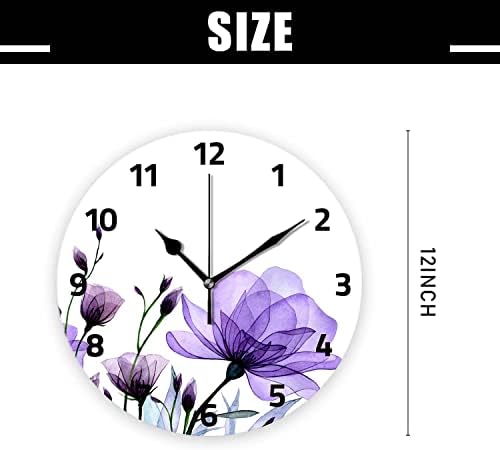 Battery Operated Wall Clocks 12 Inch, Silent Home Decor - Image 2