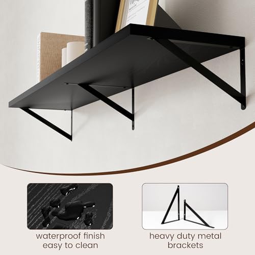Axeman Floating Shelves for Wall Black- 55 Inch Wide x 12 Inch Deep Wall - Image 5