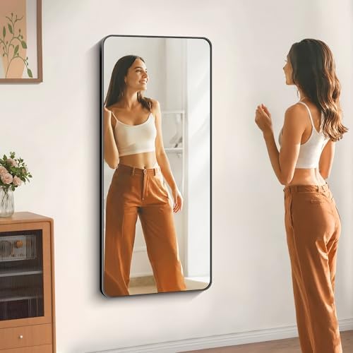 DESBING 24" x 55"Bathroom Mirror, Matte Black Wall Mirror - Image 2