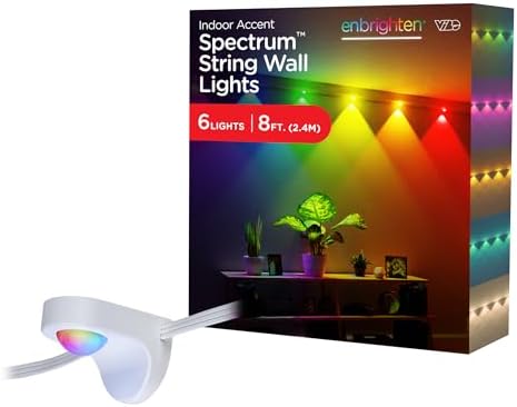 Enbrighten Spectrum Remote Controlled Indoor Accent Wall String Lights by Enbrighten