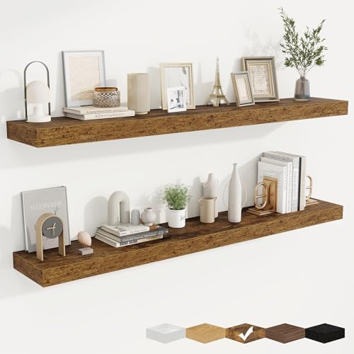 Floating Shelves for Wall, Wall Mounted Wood Shelves by Fuqing