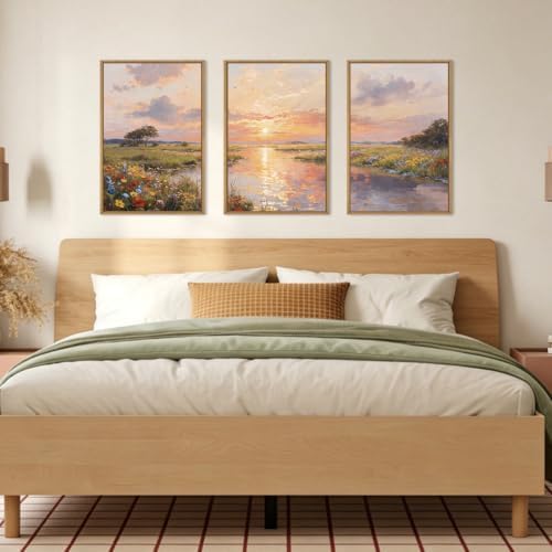 IARTTOP Large Abstract Nature Landscape Framed Wall Art 16x24 Inch Watercolor - Image 4