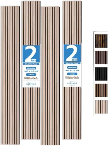Mollywell Wood Panels for Wall, 94.5x12.5 in by Mollywell